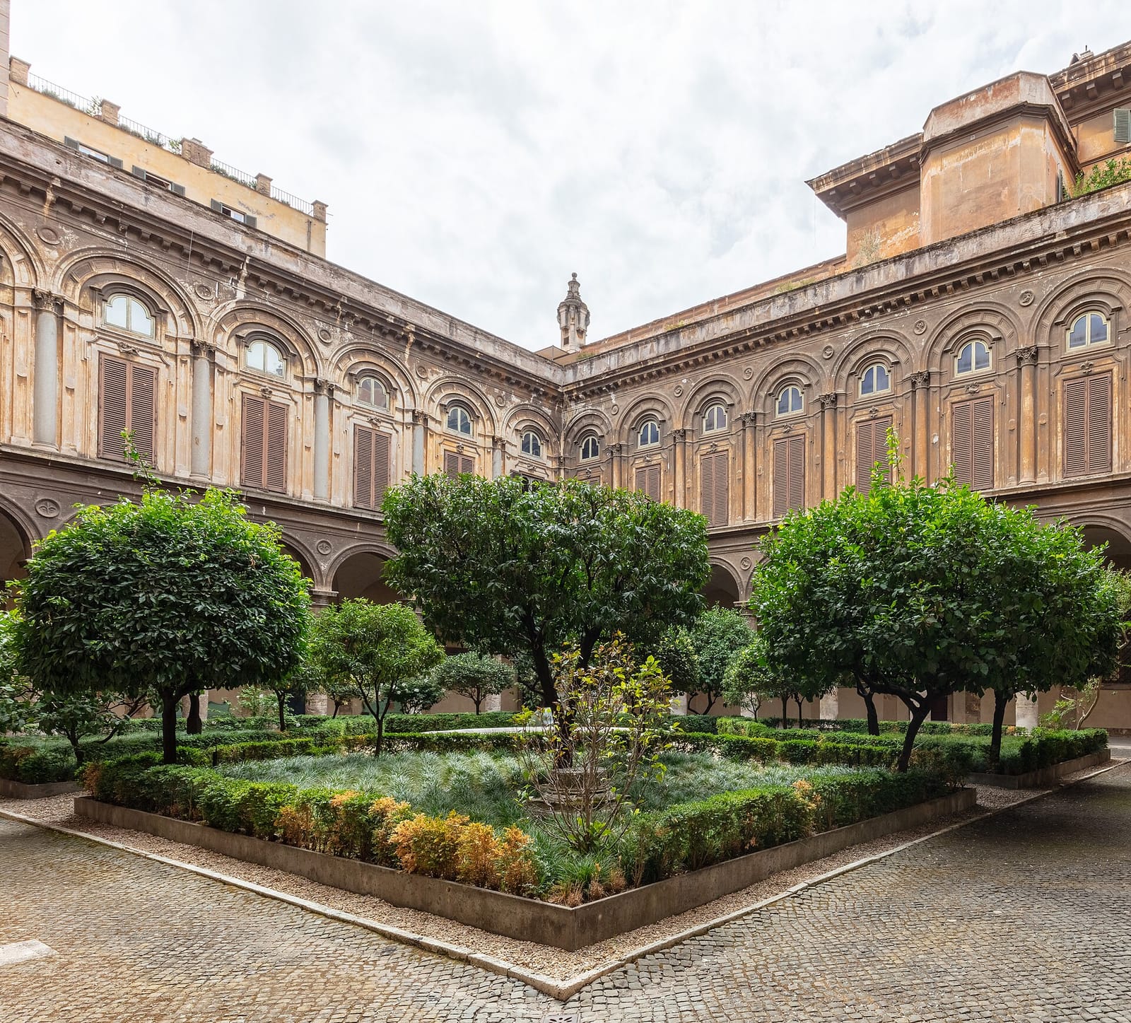 Arcaded courtyard of Palazzo Doria Pamphilj in Rome