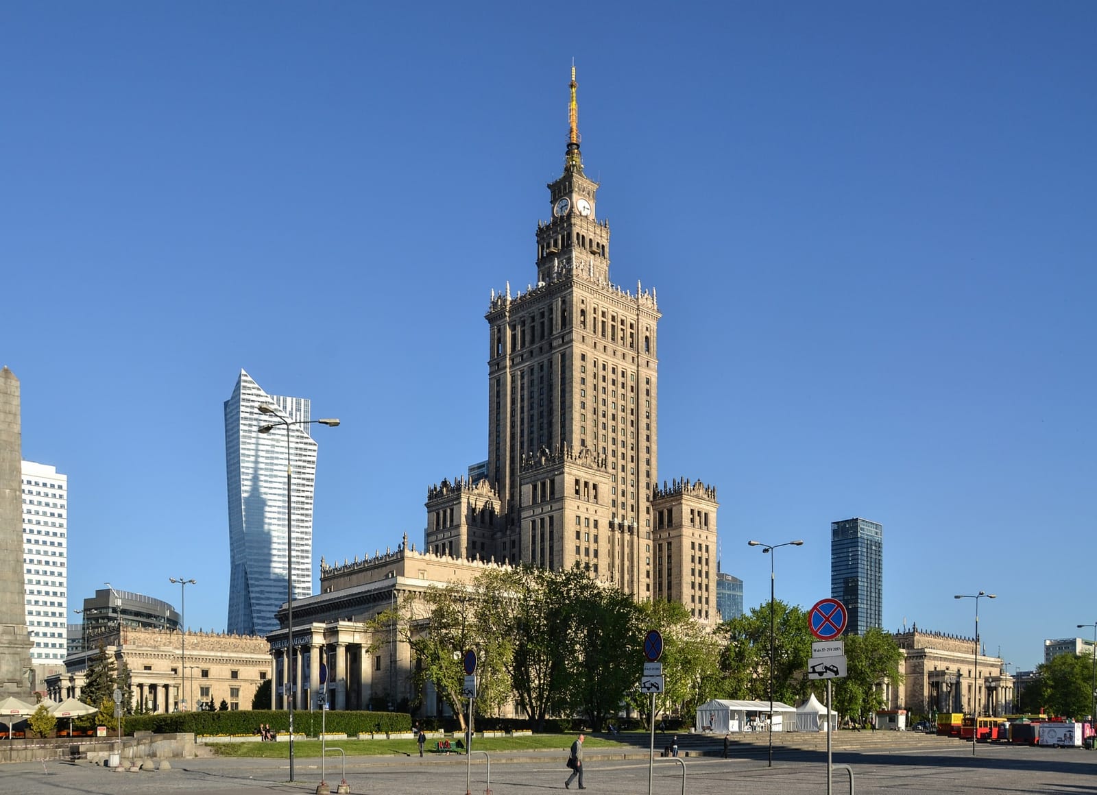 The Palace of Culture and Science tower in central Warsaw