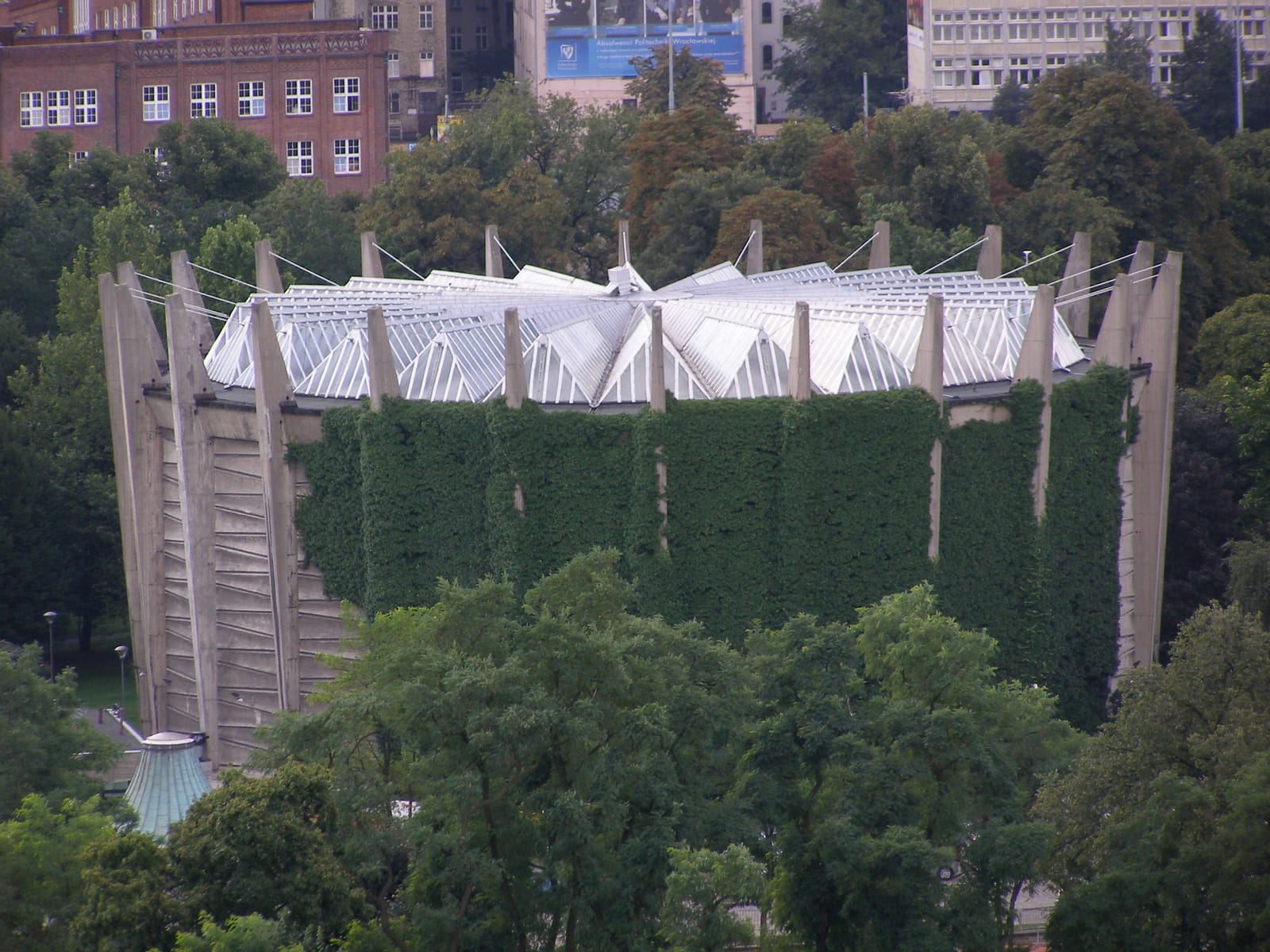 The rotunda of the Panorama of Racławice in Wrocław, seen from above