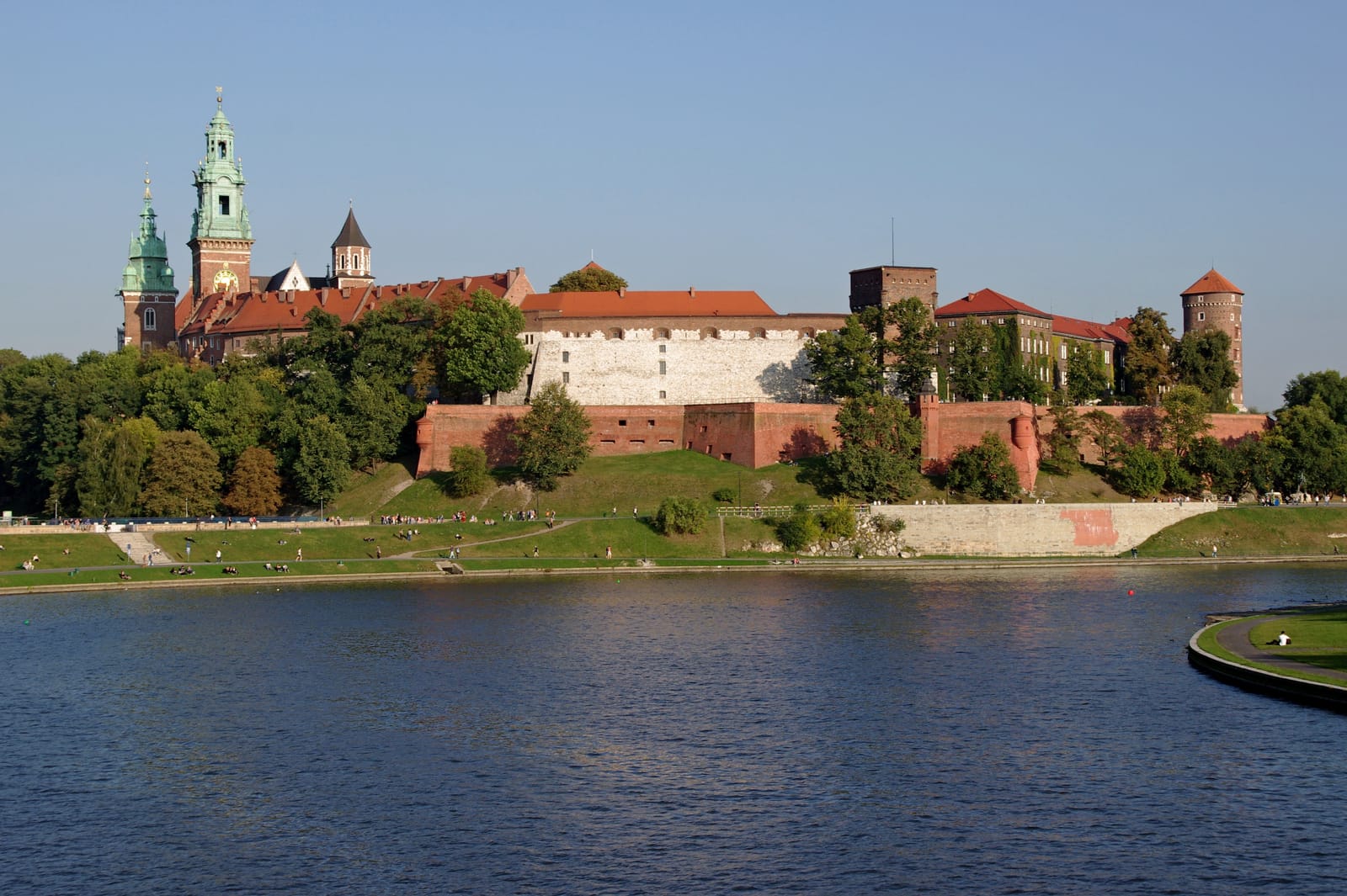 Wawel Royal Castle and Wawel Cathedral on Wawel Hill above the Vistula in Kraków