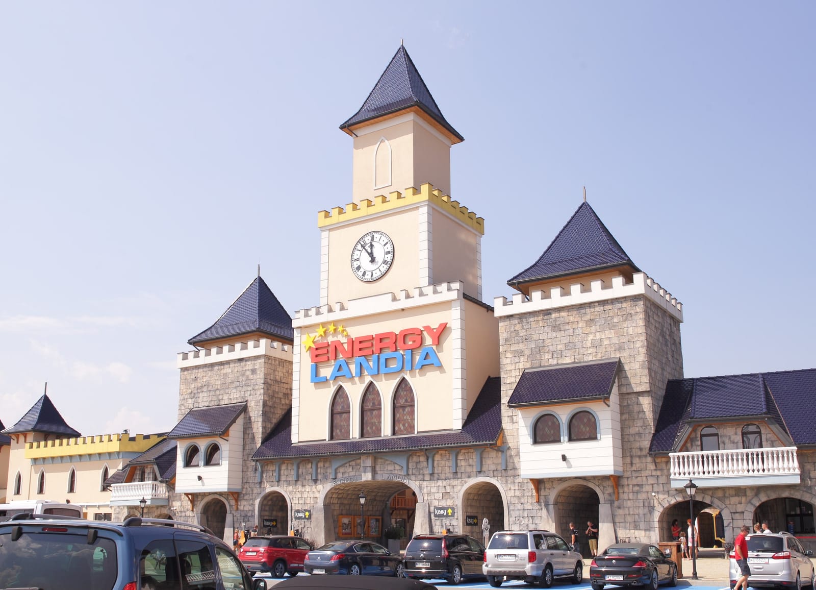 The main entrance of the Energylandia amusement park in Zator
