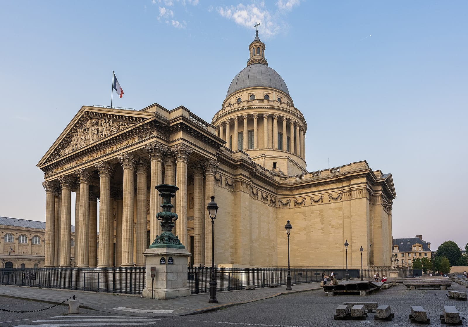 Panthéon facade in the Latin Quarter of Paris