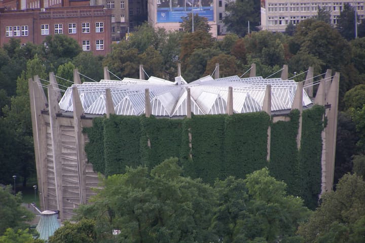 The rotunda of the Panorama of Racławice in Wrocław, seen from above