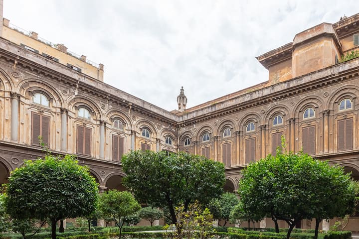 Arcaded courtyard of Palazzo Doria Pamphilj in Rome