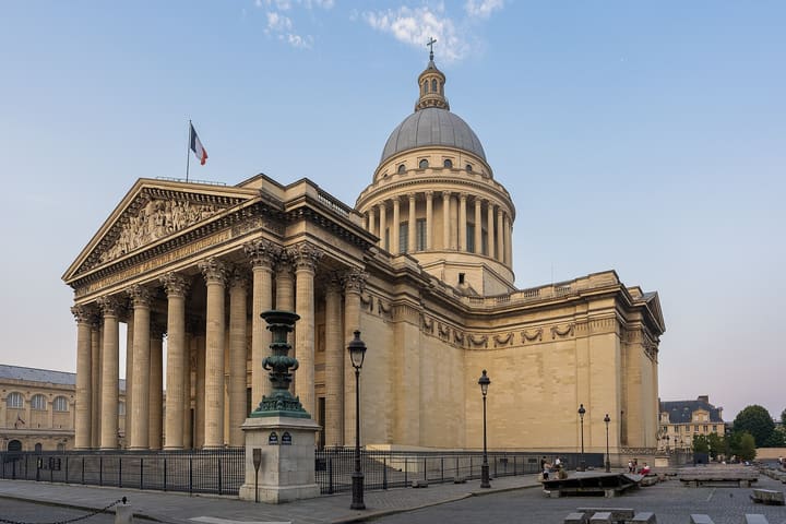Panthéon facade in the Latin Quarter of Paris